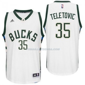 Maillot Basket Milwaukee Bucks Teletovic 35 Blanco