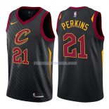 Maillot Cleveland Cavaliers Kendrick Perkins Statehombret 2017-18 21 Negro
