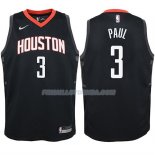 Maillot Enfant Houston Rockets Chris Paul Statehommet 2017-18 Noir