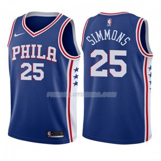Maillot Basket Enfant Philadelphia 76ers Ben Simmons Icon 2017-18 25 Bleu
