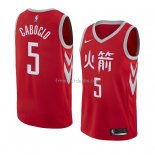 Maillot Houston Rockets Bruno Caboclo Ville 2018 Rouge