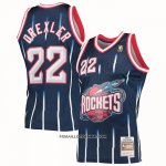 Maillot Houston Rockets Clyde Drexler NO 22 Mitchell & Ness 1996-97 Bleu