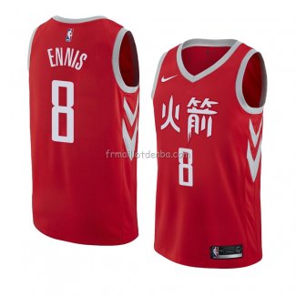 Maillot Houston Rockets James Ennis Ville 2018 Rouge