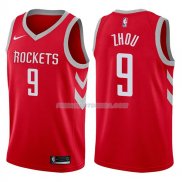 Maillot Houston Rockets Zhou Qi Swingman Icon 2017-18 9 Rojo