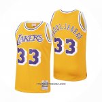 Maillot Los Angeles Lakers Kareem Abdul-jabbar NO 33 Mitchell & Ness 1984-85 Jaune