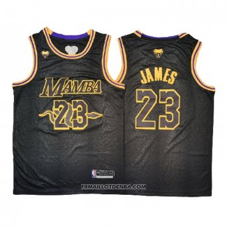 Maillot Los Angeles Lakers LeBron James Black Mamba Noir