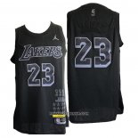 Maillot Los Angeles Lakers LeBron James No 23 MVP Noir2