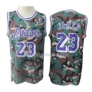 Maillot Los Angeles Lakers Lebron James Camouflage Vert