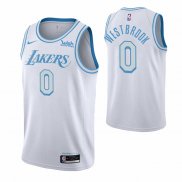 Maillot Los Angeles Lakers Russell Westbrook NO 0 Ville 2020-21 Blanc