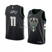 Maillot Milwaukee Bucks Brook Lopez Statement 2018 Noir