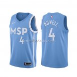 Maillot Minnesota Timberwolves Jaylen Nowell Ville 2019-20 Bleu