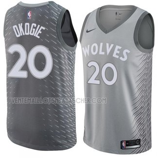 Maillot Minnesota Timberwolves Josh Okogie Ciudad 2018 Gris