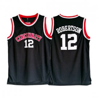 Maillot Basket NCAA Cincinnati Robertson 12 Noir