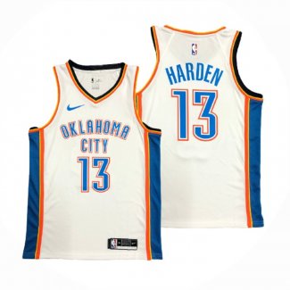 Maillot Oklahoma City Thunder James Harden NO 13 Association Blanc