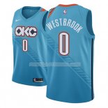 Maillot Oklahoma City Thunder Russell Westbrook Ciudad 2018-19 Bleu