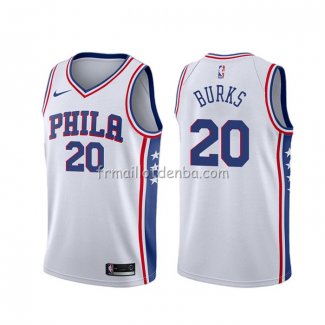 Maillot Philadelphia 76ers Alec Burks Association Blanc