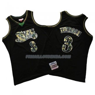 Maillot Philadelphia 76ers Allen Iverson Camouflage Vert