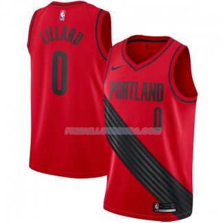 Maillot Basket Portland Trail Blazers Damian Lillard 2017-18 0 Rouge