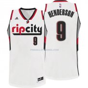 Maillot Basket Rip City Portland Trail Blazers Henderson 9 Blanco