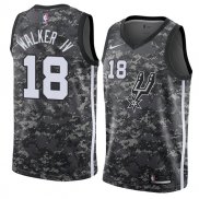 Maillot San Antonio Spurs Lonnie Walker Iv Ciudad 2017-18 18 Noir