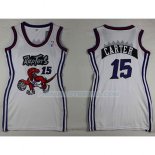 Femmes Maillot Basket Toronto Raptors Carter 15 Blanc