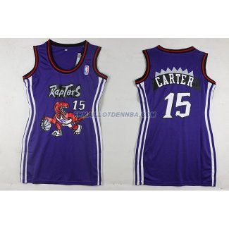 Femmes Maillot Basket Toronto Raptors Carter 15 Pourpre