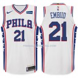 Maillot Basket 76ers Joel Embiid 2017-18 21 Blanc