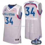 Maillot Basket All Star 2017 Milwaukee Bucks Antetokounmpo 34 Gris