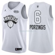 Maillot All Star 2018 New York Knicks Kristaps Porzingis 6 Blanc