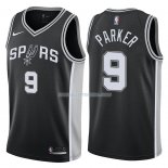 Maillot Basket Authentique San Antonio Spurs Parker 2017-18 9 Noir