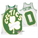 Maillot Boston Celtics Jayson Tatum Mitchell & Ness Big Face Blanc