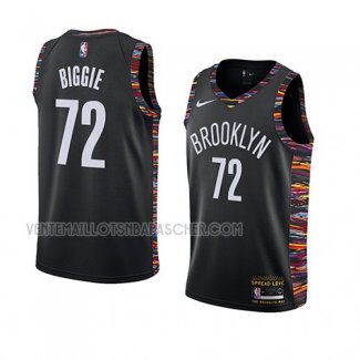 Maillot Brooklyn Nets Biggie Ciudad 2018-19 Noir