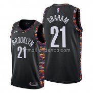 Maillot Brooklyn Nets Treveon Graham Ville Edition Noir