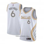 Maillot Dallas Mavericks Kristaps Porzingis Ville 2020-21 Blanc