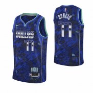 Maillot Dallas Mavericks Luka Doncic NO 77 MVP Bleu