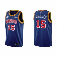 Maillot Golden State Warriors Mychal Mulder NO 15 75th Anniversary Bleu