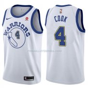 Maillot Golden State Warriors Quinn Cook Classic 2017-18 4 Blancoo
