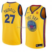 Maillot Golden State Warriors Zaza Pachulia Ville 2018 Jaune