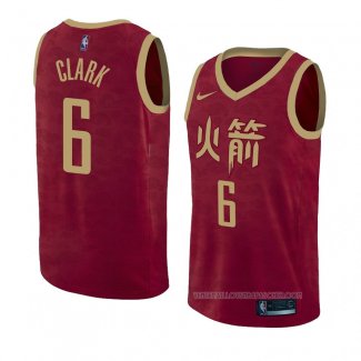 Maillot Houston Rockets Gary Clark Ville 2018-19 Rouge