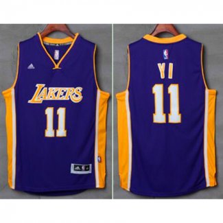 Maillot Basket Los Angeles Lakers Yi Los Aficionados Edicion 11 Purpura