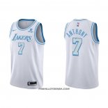 Maillot Los Angeles Lakers Carmelo Anthony NO 7 Ville 2021-22 Blanc