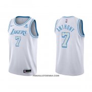 Maillot Los Angeles Lakers Carmelo Anthony NO 7 Ville 2021-22 Blanc