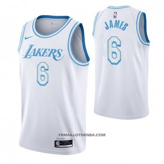 Maillot Los Angeles Lakers LeBron James Ville 2021-22 Blanc