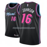 Maillot Miami Heat James Johnson Ciudad 2018-19 Noir