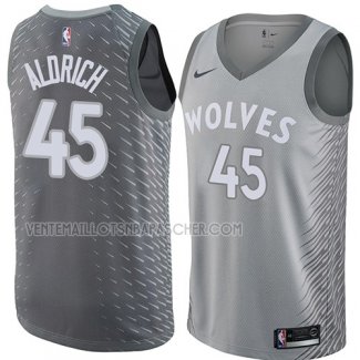 Maillot Minnesota Timberwolves Cole Aldrich Ciudad 2018 Gris