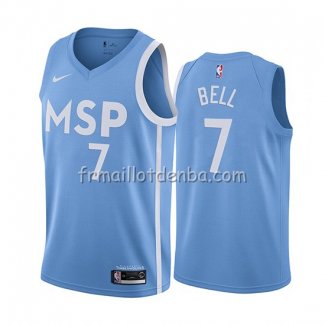 Maillot Minnesota Timberwolves Jordan Bell Ville Edition Bleu