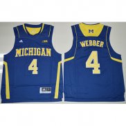 Maillot Basket NCAA Chirs Webber 4 Bleu