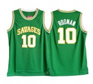 Maillot Basket NCAA Savages Rodman 10 Vert