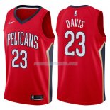 Maillot New Orleans Pelicans Anthony Davis Statehombret 2017-18 23 Rojo