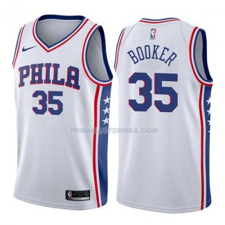 Maillot Philadelphia 76ers Trevor Booker Association 2017-18 35 Blancoo